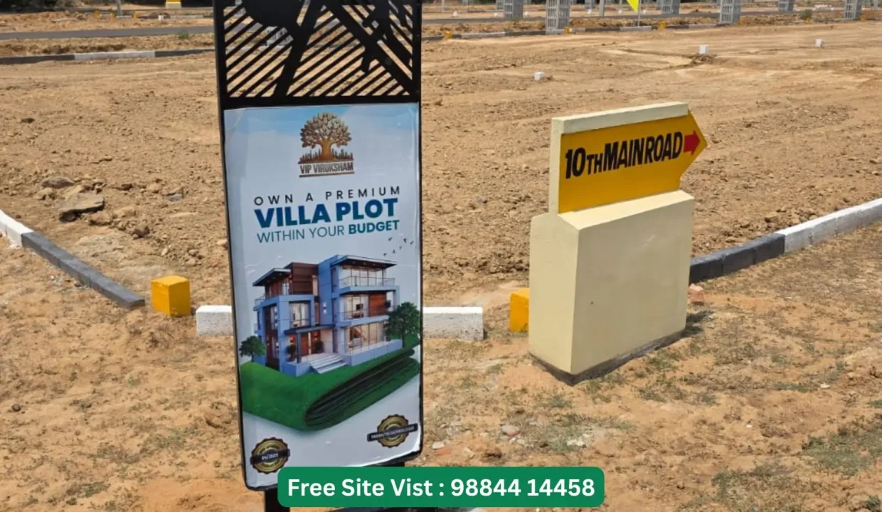 vip-viruksham-plot-signage-main-road-direction-layout-chennai